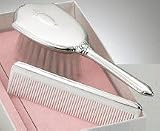 Pewter Girl's Comb & Brush Set