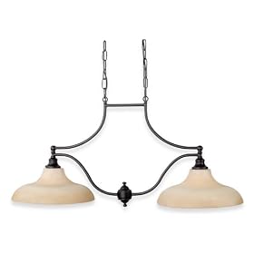 Royce Lighting RPB700 2-23 Prescott Two-Light Billiard Pendant Oil Rubbed Bronze with... by Royce Lighting