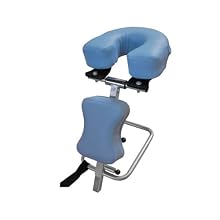 3B Scientific W15056LB Light Blue Stainless Steel Adjustable Headrest, 11.8" Length x 15.7" Width x 9.4" Height
