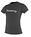 O'Neill Wetsuits Women's Basic Skins Short Sleeve Rash Tee, Black, Small