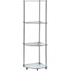 Convenience Concepts 157005 Go-Accsense 4-Tier Glass Corner Shelf