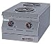 208V 3 Phase Garland ED-15H Designer Series 15" Two Burner Electric Countertop Hot Plate - 7 1/2" Op