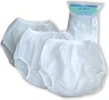 Dappi Waterproof 100% Vinyl Diaper Pants, White, Medium