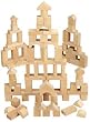100 Pc Natural Wooden Blocks by Maxim Enterprise