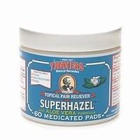 Thayers Medicated Witch Hazel with Organic Aloe Vera Formula Astringent Pads, 60 ea Pack of 2