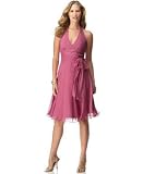 Maggy London Silk Halter Dress with Tie