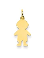 14k Yellow Gold Boy Charm Pendant. Metal Wt- 0.56g