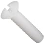 Acetal Machine Screw, Flat Head, Slotted Drive, #2-56, 1/2" Length (Pack of 10)
