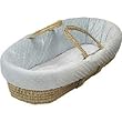 Heavenly Soft Moses Basket - color: Light Blue
