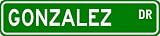 GONZALEZ Street Name Sign ~ Personalized Family Lastname Sign ~ Gameroom, Basement, Garage Sign