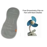 Meeno Babies "Cool Mee" Universal Stroller Seat Liner Cover with FREE CLIP ON FAN (Silver) Meeno Babies "Cool Mee" Universal Stroller Seat Liner Cover with FREE CLIP ON FAN (Silver)