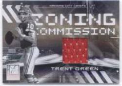 2006 Donruss Elite Zoning Commission Jerseys #9 Trent Green - Kansas City Chiefs (Piece of Authentic Game-Worn Jersey Serial #'d to 399) (Football Cards)