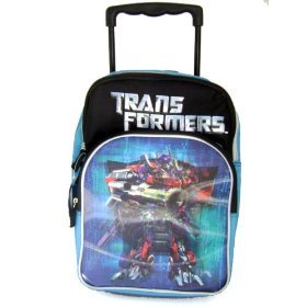  Transformers Optimus Prime Large Rolling Backpack - 3D Rolling Backpack, Great gift for back to School.