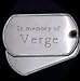 In memory of Verge - Stainless Steel Dog Tag