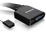 IMAGE OF BRAND-NEW IOGEAR. 4-PORT USB CABLE KVM SWITCH. HIGH-QUALITY. MODERN DESIGN.