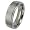 7MM Polished Titanium Ring With Two Grooves Besides High Polished Edges