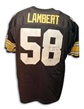 Jack Lambert Signed Pittsburgh Steelers Throwback Black Jersey - HOF