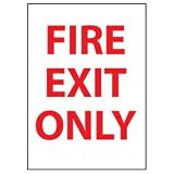 31l0qS2uD9L. SL160  Fire Safety Sign   Fire Exit Only   Plastic