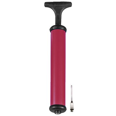 RED MANUAL HAND AIR PUMP WITH NEEDLE FOR BALL BALLOONS
