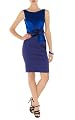 Colorblocked Stretch Satin Dress