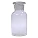 American Educational Clear Flint Glass 500mL Wide Mouth Reagent Bottle with Ground Glass Stopper (Bundle of 5)