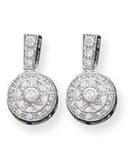 Sterling Silver CZ Round Earrings QE3230"