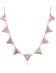 Sterling Silver Triangular Necklace, 18"+2" Extender
