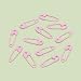 Pink Safety Pin Favor Charms 24ct