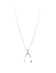 Dogeared Best Friends Wishbone Sterling Silver Reminder Wish Boxed Necklace
