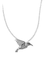Boma Sterling Silver Origami Hummingbird Necklace, 16 inches