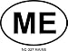 MAINE Oval Bumper Sticker