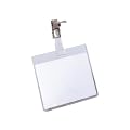 Durable 800319 Namensschild mit Clip Namensschild mit Clip, transparent, Kunststoff, 90 x 60 mm, 25 St�ck