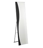 Adesso WK2445-01 Wave Storage Mirror, Black Finish