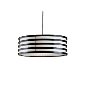 Nova Lighting 6790 Kobe V1 Pendant, Brushed Nickel with Dark Brown Wood and White... by 
