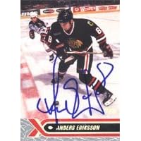Anders Ericsson, Chicago Blackhawks, 2000 Stadium Club Autographed Card