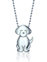 Alex Woo "Little Signs Animals" Silver Dog Pendant Necklace
