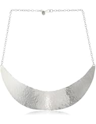 Melissa Joy Manning "Mixed Metals" Silver Hammered Collar Necklace