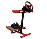 Speedblack Electronic Steering Wheel and Pedals Universal Stand System (Racing Flight Sim Simulator - Vista, XP, Xbox360 PS2 PS3 and MORE Compatible) Red/Black