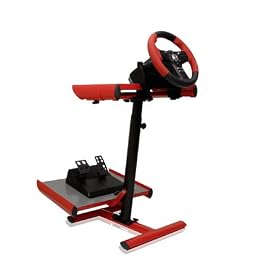 Speedblack Electronic Steering Wheel and Pedals Universal Stand System (Racing Flight Sim Simulator - Vista, XP, Xbox360 PS2 PS3 and MORE Compatible) Red/Black