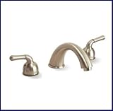 Brushed Nickel Roman Tub Filler Faucet - Euro Style