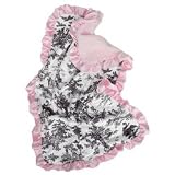 Minky Paradise Toile Pink Stroller Blanket