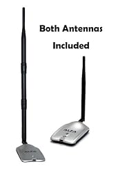 Alfa 1000mW 1W 802.11b/g USB Wireless WiFi Network Adapter With Original Alfa Screw-On Swivel 9dBi Rubber Antenna *Strongest on the Market*