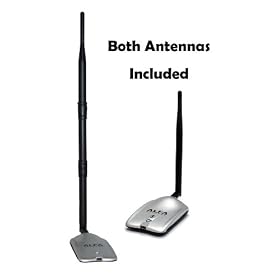 Alfa 1000mW 1W 802.11b/g USB Wireless WiFi Network Adapter With Original Alfa Screw-On Swivel 9dBi Rubber Antenna *Strongest on the Market*