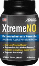 XTremeNO Natural Muscle Enhancer - Build Muscle Pill - Nitric Oxide Muscle Builder Supplement - 3 Bottles On Sale