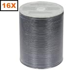 Taiyo Yuden White Inkjet Hub Printable 16X DVD-R Media 100 Pack in Tape Wrap
