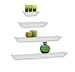 Melannco Shelves, White, Set of 4