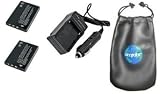 ValuePack (2 Count): Digital Replacement Battery PLUS Mini Battery Travel Charger for Specific Digital Camera and Camcorder Models / Compatible with CASIO NP-30DBA, FUJIFILM NP-60, HP A1812A, L1812A, L1812B, PHOTOSMART R07, KODAK KLIC-5000, OLYMPUS LI-20B, PANASONIC CGA-S301, CGA-S302A, VW-VBA10, VW-VBA20, PENTAX D-LI2, RICOH DB-40, SAMSUNG SLB-1037, SLB-1137 Charges with Intelligent Charge Technology - Includes Car Adapter, TWO Batteries and ONE Leatherette Camera / Lens Accessories Pouch