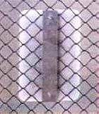 Chain link fence sign bracket, Height of Sign=18 inch tall sign
