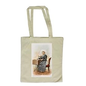 Buy A Woman from Boulogne using a Singer Sewing Machine - Long Handled Shopping Bag - Shopping Bag by Art247