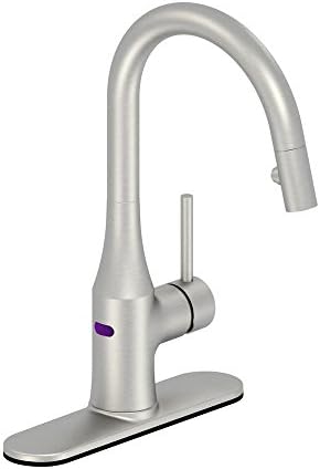 Schon 67558-0108D2 Modern Single-Handle Sensor Pull-Down Sprayer Kitchen Faucet, Stainless Steel